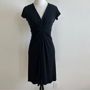 Banana Republic Black Midi Dress with V-Neck